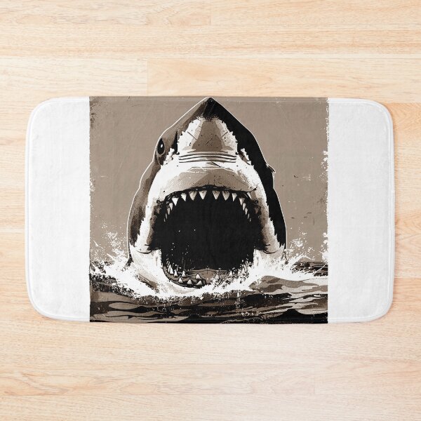 Item preview, Jaws Shark Attack classic 80s sepia  designed and sold by redstar19.
