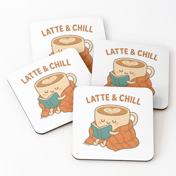 Item preview, Latte & Chill – Cozy Cute Coffee Mug Illustration designed and sold by Blackseali.
