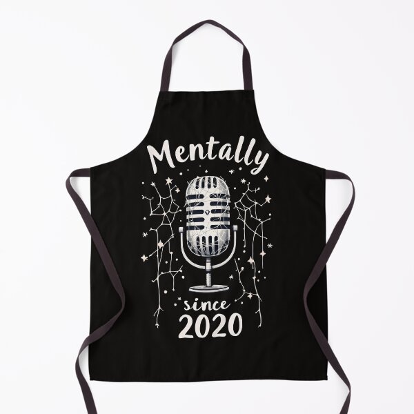 Item preview, A black and white image of a microphone with the words mentally since 2020 designed and sold by cafegrafis.