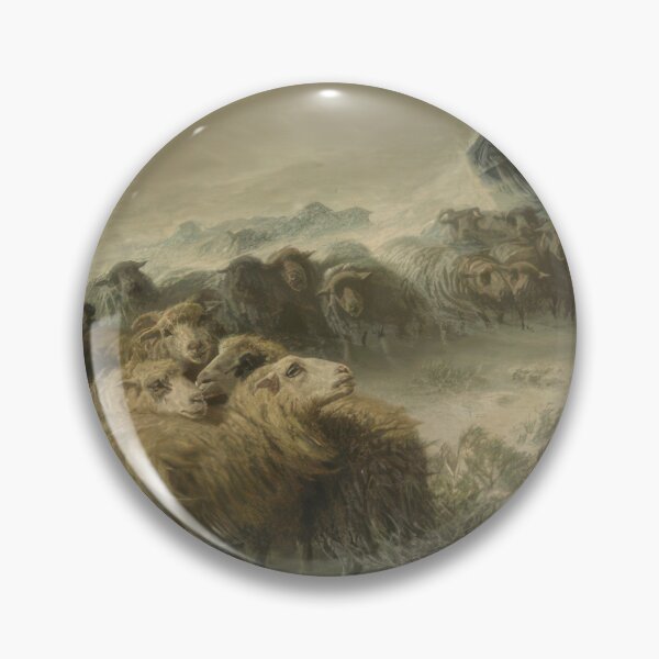 Item preview, A Shepherd with His Flock in a Snowstorm - Romanticism, Naturalism by August Friedrich Schenck designed and sold by GabyddAlessandr.