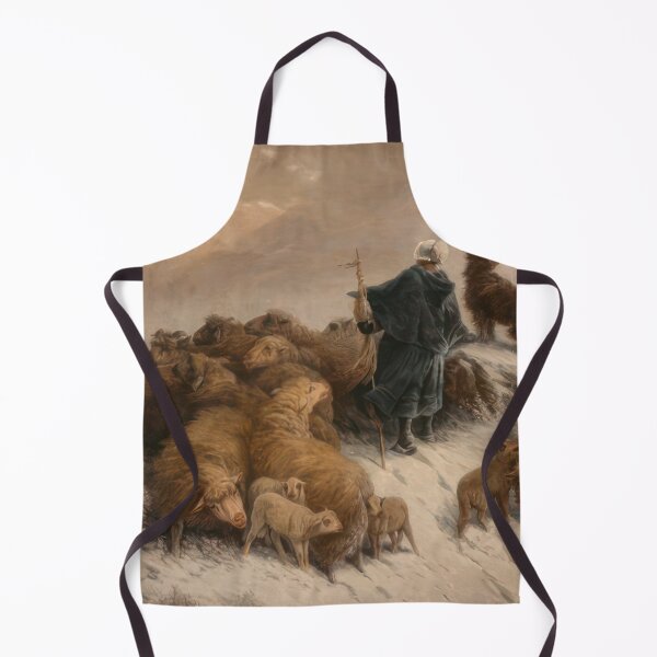 Item preview, A Shepherd and Flock in the Snow - Romanticism, Naturalism by August Friedrich Schenck designed and sold by GabyddAlessandr.