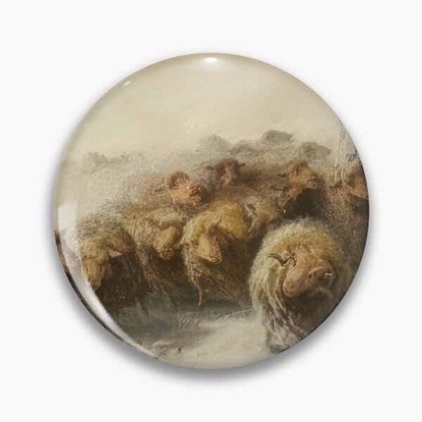 Item preview, FLOCK OF SHEEP IN THE SNOW - Romanticism, Naturalism by August Friedrich Schenck designed and sold by GabyddAlessandr.