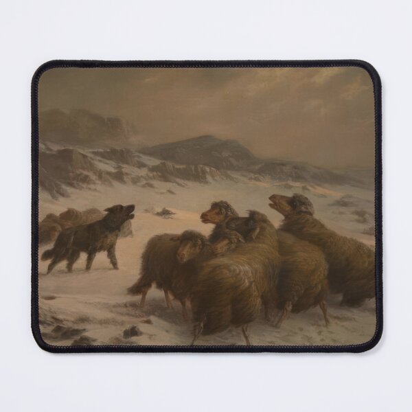 Item preview, FLOCK OF SHEEP STRANDED IN A BLIZZARD - Romanticism, Naturalism by August Friedrich Schenck designed and sold by GabyddAlessandr.