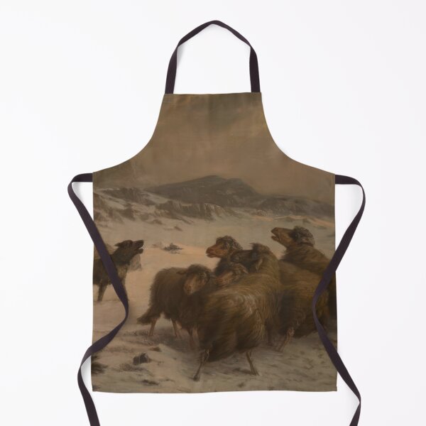 Item preview, FLOCK OF SHEEP STRANDED IN A BLIZZARD - Romanticism, Naturalism by August Friedrich Schenck designed and sold by GabyddAlessandr.