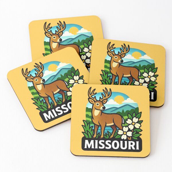 Item preview, Missouri USA - White-tailed Deer, Ozark Mountains designed and sold by Myra365Art.