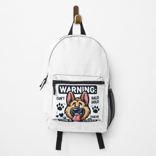 Item preview, German Shepherd Warning – Can’t Hold Their Licker Cartoon Design designed and sold by dogslover22.
