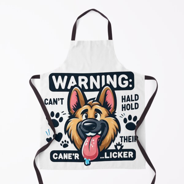 Item preview, German Shepherd Warning – Can’t Hold Their Licker Cartoon Design designed and sold by dogslover22.
