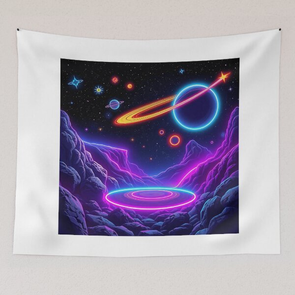 Item preview, Cosmic Arena with Neon Elements designed and sold by sharon1210.