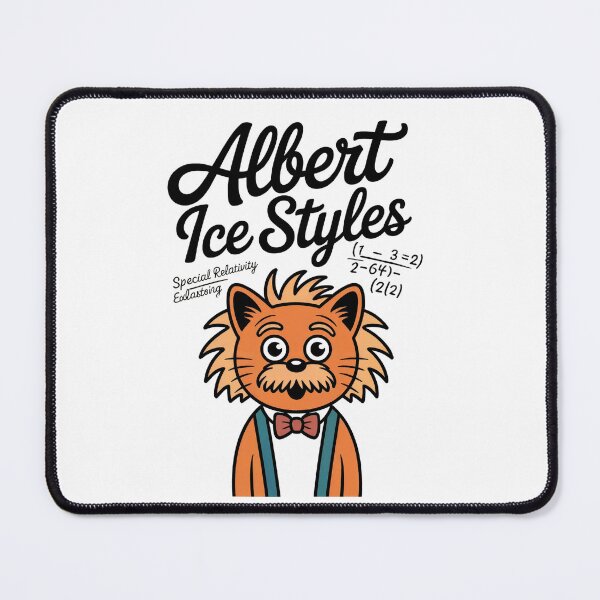 Item preview, Cartoon Orange Cat as Albert Ice Styles with Retro Physics Vibe designed and sold by im9creative.