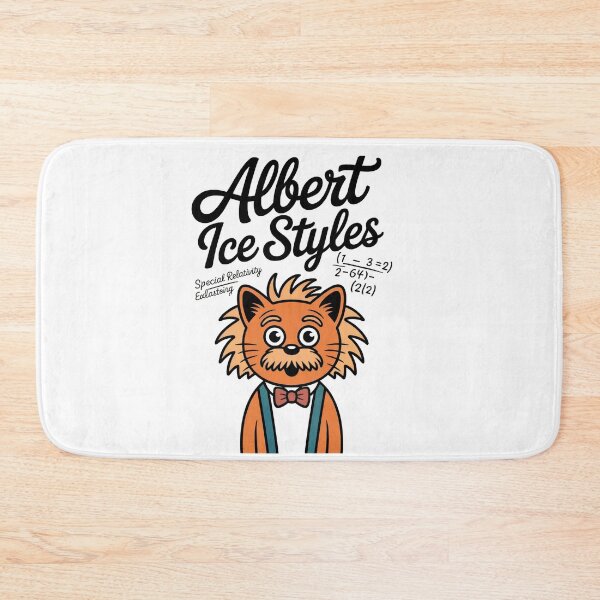 Item preview, Cartoon Orange Cat as Albert Ice Styles with Retro Physics Vibe designed and sold by im9creative.