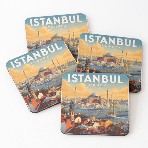 Item preview, Istanbul Turkey Retro Travel Postcard designed and sold by kacperartdesign.