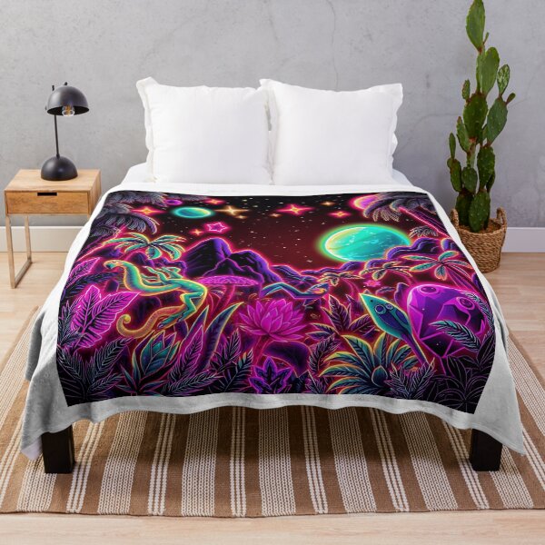 Item preview, Cosmic Jungle with Neon Elements designed and sold by sharon1210.
