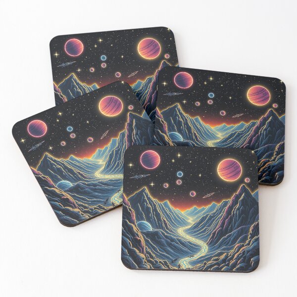 Item preview, Cosmic Valley with Neon Elements designed and sold by sharon1210.