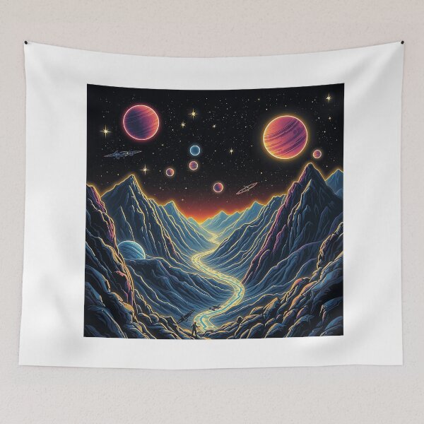 Item preview, Cosmic Valley with Neon Elements designed and sold by sharon1210.