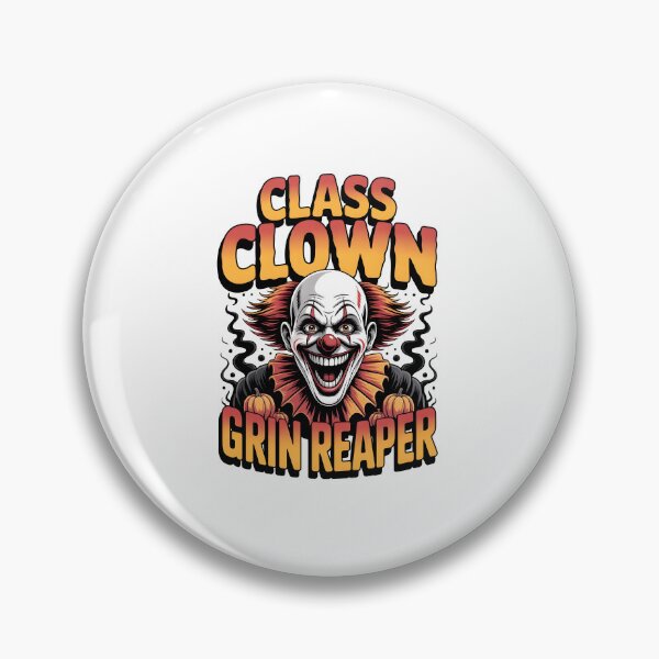 Item preview, Class Clown Grin Reaper – Funny Evil Clown Halloween Back to School designed and sold by MissRasheedHam.