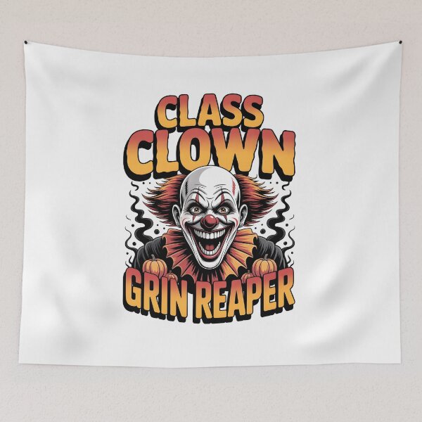 Item preview, Class Clown Grin Reaper – Funny Evil Clown Halloween Back to School designed and sold by MissRasheedHam.
