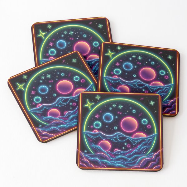 Item preview, Cosmic Ocean with Neon Elements designed and sold by sharon1210.