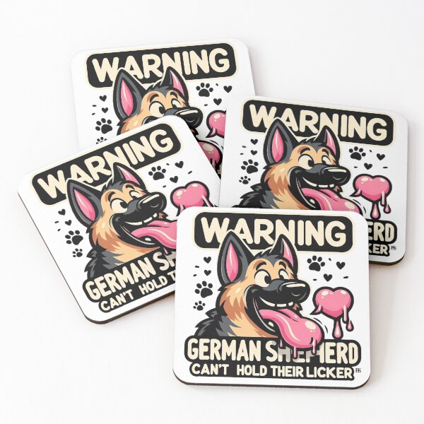 Item preview, Can’t Hold Their Licker – German Shepherd Dog Kisses Warning designed and sold by dogslover22.