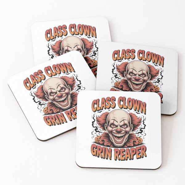 Item preview, Class Clown Grin Reaper – Funny Evil Clown Halloween Back to School designed and sold by MissRasheedHam.