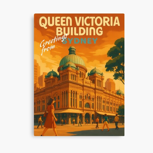 Item preview, Greetings from SYDNEY - QUEEN VICTORIA BUILDING - Retro Vintage Design designed and sold by Earth Celebration Designs.
