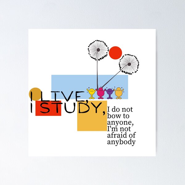 Item preview, I Live, I Study – Joyful Life by Farwawears designed and sold by farwawears.