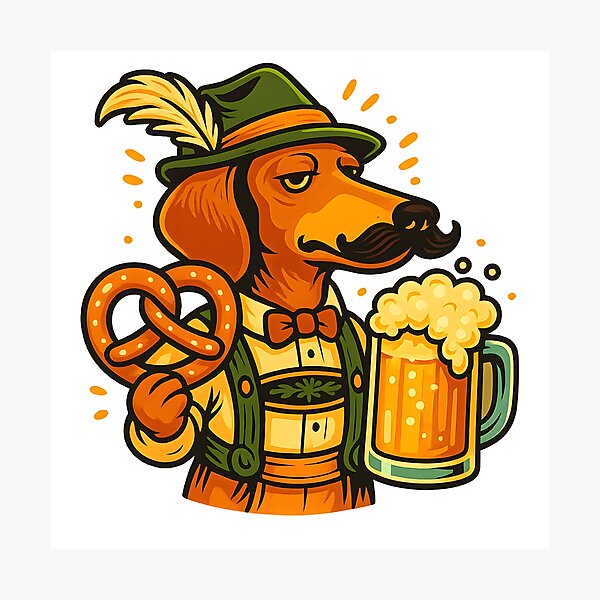 Artikelvorschau, Dackel beim Bier trinken entworfen und verkauft von FreddyE.