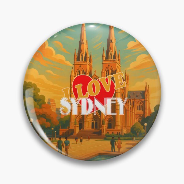 Item preview, Greetings from SYDNEY - ST MARY'S CATHEDRAL - Retro Vintage Design designed and sold by Earth Celebration Designs.