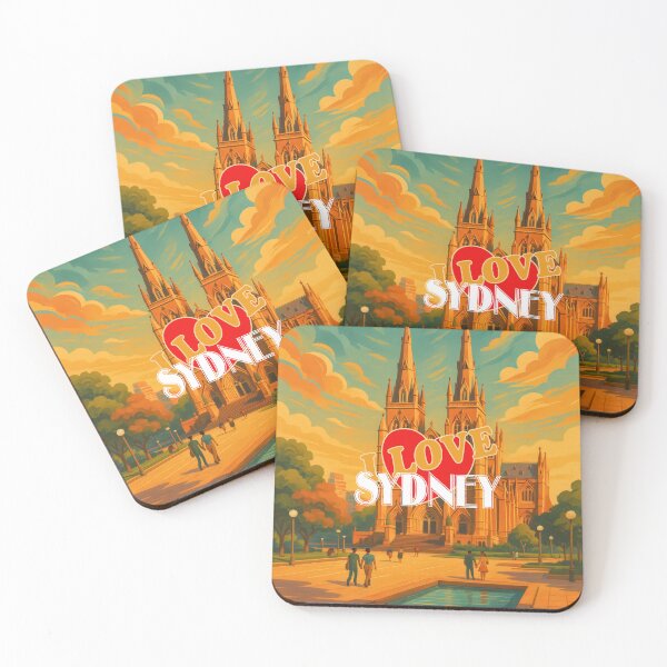 Item preview, Greetings from SYDNEY - ST MARY'S CATHEDRAL - Retro Vintage Design designed and sold by Earth Celebration Designs.