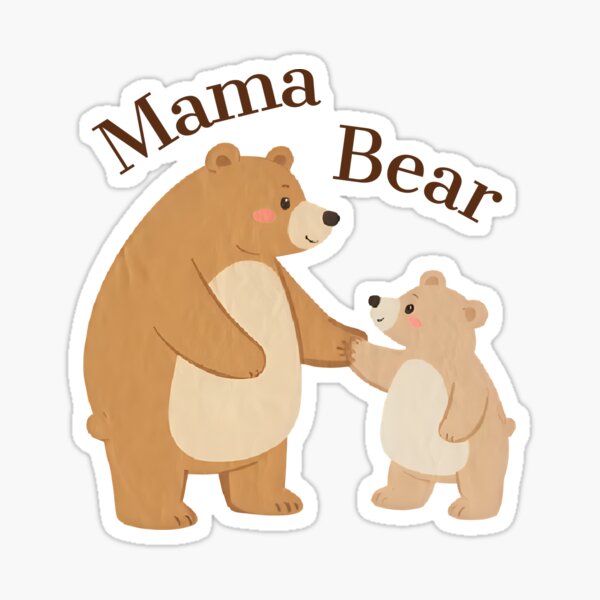 Item preview, Mama Bear and Baby – Cute Motherhood Illustration designed and sold by ProDesignByMK.