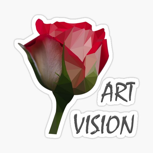 Item preview, Rose in low-poly style designed and sold by SilverOutlining.