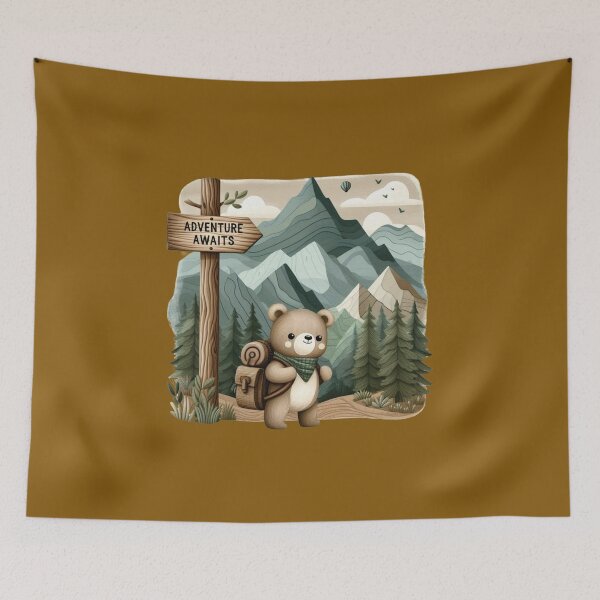Item preview, Adventure Bear – Traveling Bear with Nature Gear Tee designed and sold by UmcommonGoods.