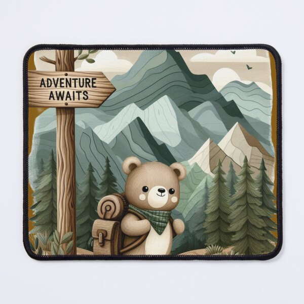Item preview, Adventure Bear – Traveling Bear with Nature Gear Tee designed and sold by UmcommonGoods.