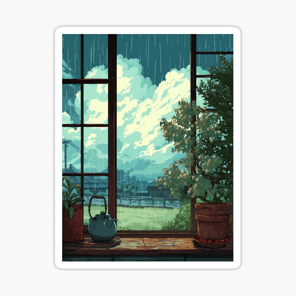 Item preview, Lofi Rainy Window designed and sold by bapupa.