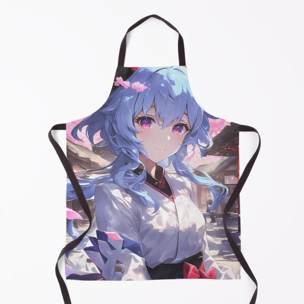 Item preview, Game Ganyu Genshin Impact Anime Blue Hair Kimono Sakura Petals Fantasy designed and sold by earlobejerk.