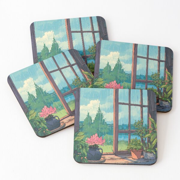 Item preview, Cozy Lofi Rainy Window designed and sold by bapupa.