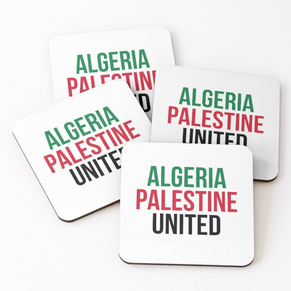 Item preview, ALGERIA – PALESTINE – UNITED | Political & Identity Typography designed and sold by Curly-Erre.