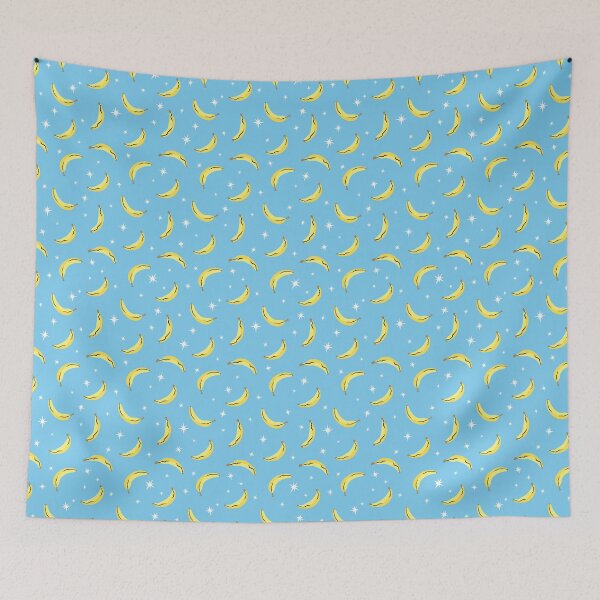 Item preview, Bananas Pattern 1 - Celeste Blue designed and sold by Daniel Bevis Design.