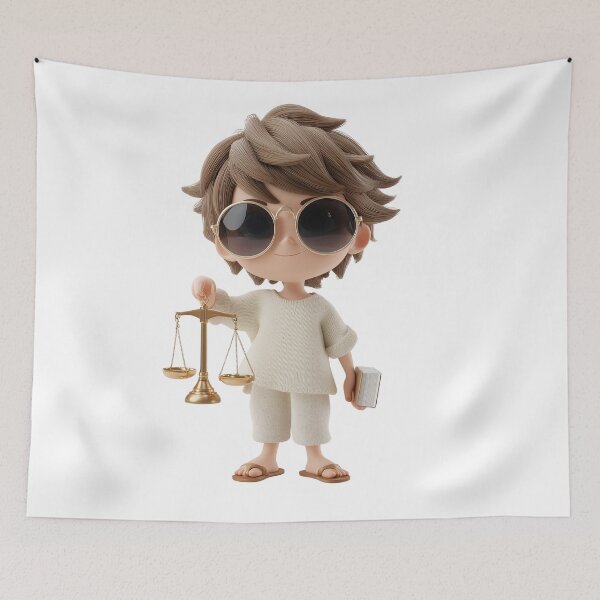 Item preview, Libra Zodiac Chibi Boy – White Outfit Cute Astrology Character designed and sold by GoldenChiArt.