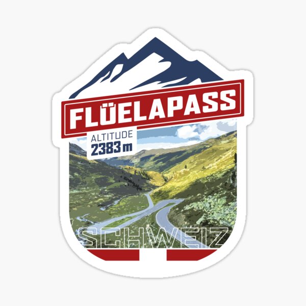 Aperçu de l'œuvre Col de la Flüela | Autocollant créée et vendue par Moppedhotel.