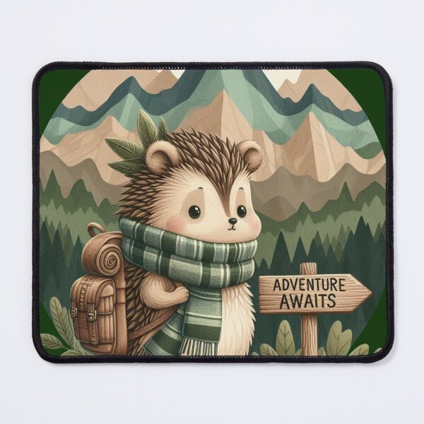 Item preview, Wanderlust Hedgehog – Travel Explorer Tee designed and sold by UmcommonGoods.