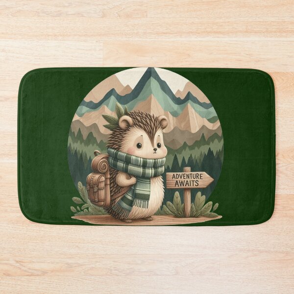 Item preview, Wanderlust Hedgehog – Travel Explorer Tee designed and sold by UmcommonGoods.