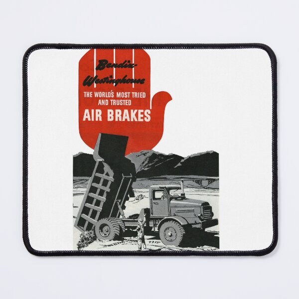 Item preview, 1950s Heavy-Duty Air Brakes Vintage Advert - Retro Transportation Technology Poster designed and sold by taspaul.
