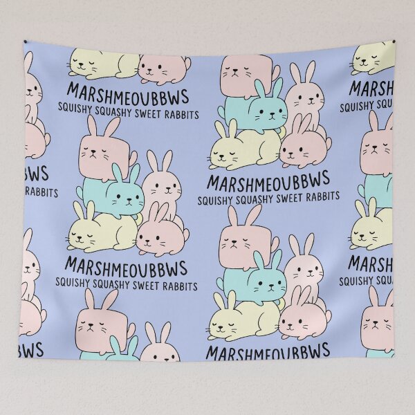 Item preview, Marshmeoubbws - Cute Squishy Bunny Stack Art designed and sold by graphicnew.