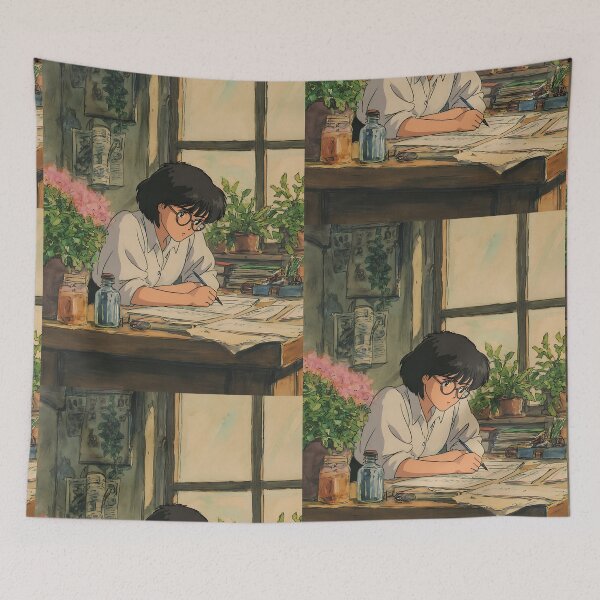 Item preview, Cozy Lofi Studying Art designed and sold by bapupa.