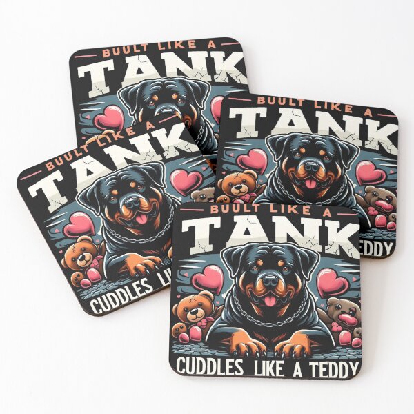 Item preview, Built Like a Tank, Cuddles Like a Teddy – Funny Rottweiler Dog Design designed and sold by dogslover22.