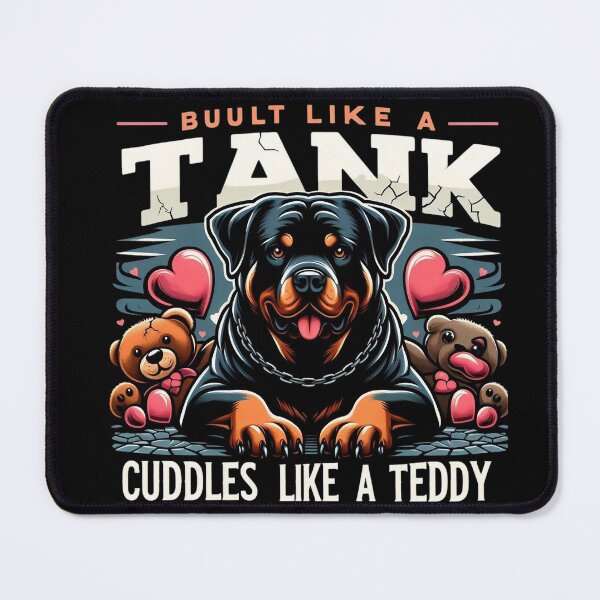 Item preview, Built Like a Tank, Cuddles Like a Teddy – Funny Rottweiler Dog Design designed and sold by dogslover22.