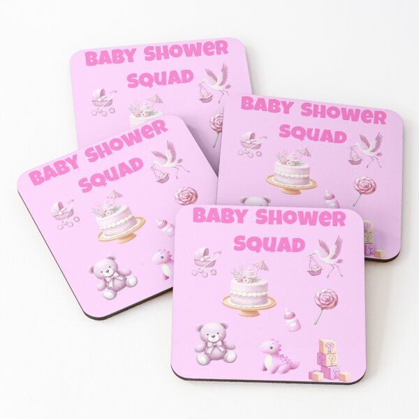 Item preview, Baby Shower Squad – Pink Baby Girl Party Design designed and sold by ProDesignByMK.