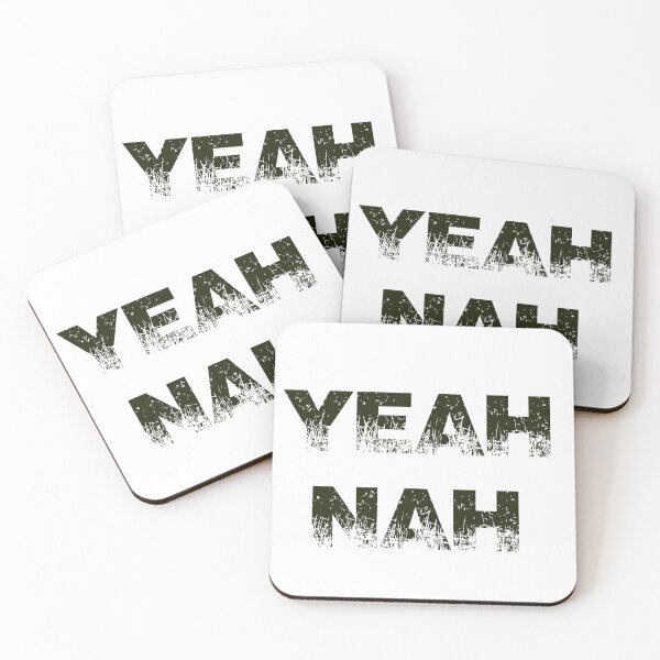Item preview, Yeah Nah - Classic Australian Slang Art - True Blue Aussie Vernacular Print - Casual Down Under Rejection designed and sold by taspaul.