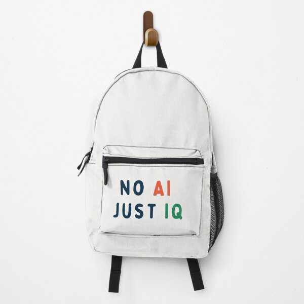 Item preview, No AI, Just IQ – Bold statement design designed and sold by dadnladdesigns.