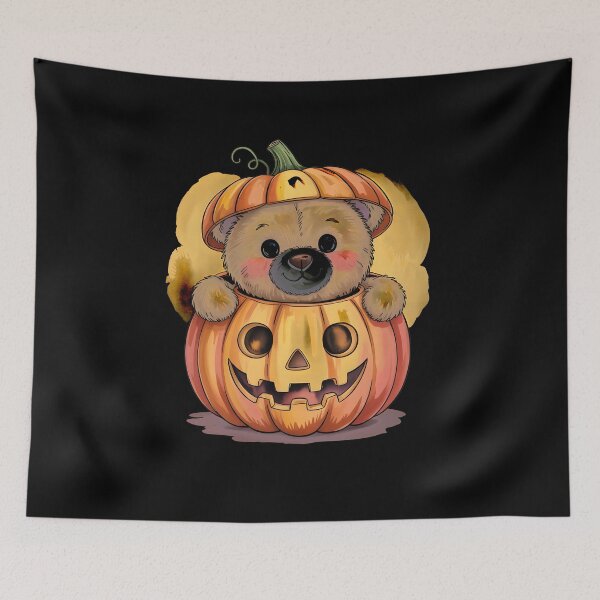 Item preview, Cute Pumpkin Bear – Happy Halloween Watercolor Style designed and sold by MissRasheedHam.